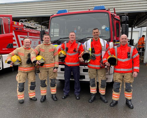 A team of firefighters from Red Watch based at Salford Community Fire Station