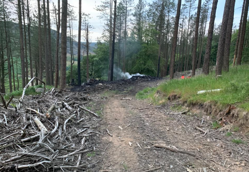 Fire at Dovestone Reservoir