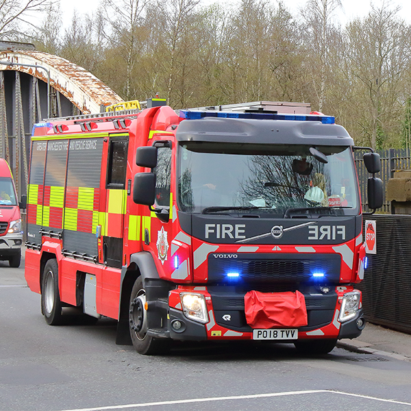 Enhanced Response Unit vehicle driving across a bridge