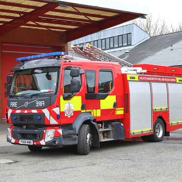 Fire engine from Leigh Community Fire Station