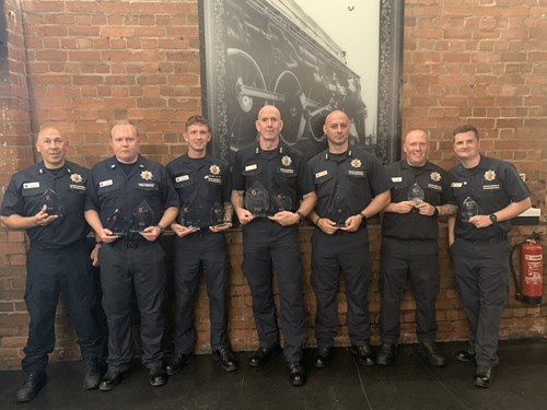GMFRS RTC team with their awards at 2023 UKRO Festival of Rescue